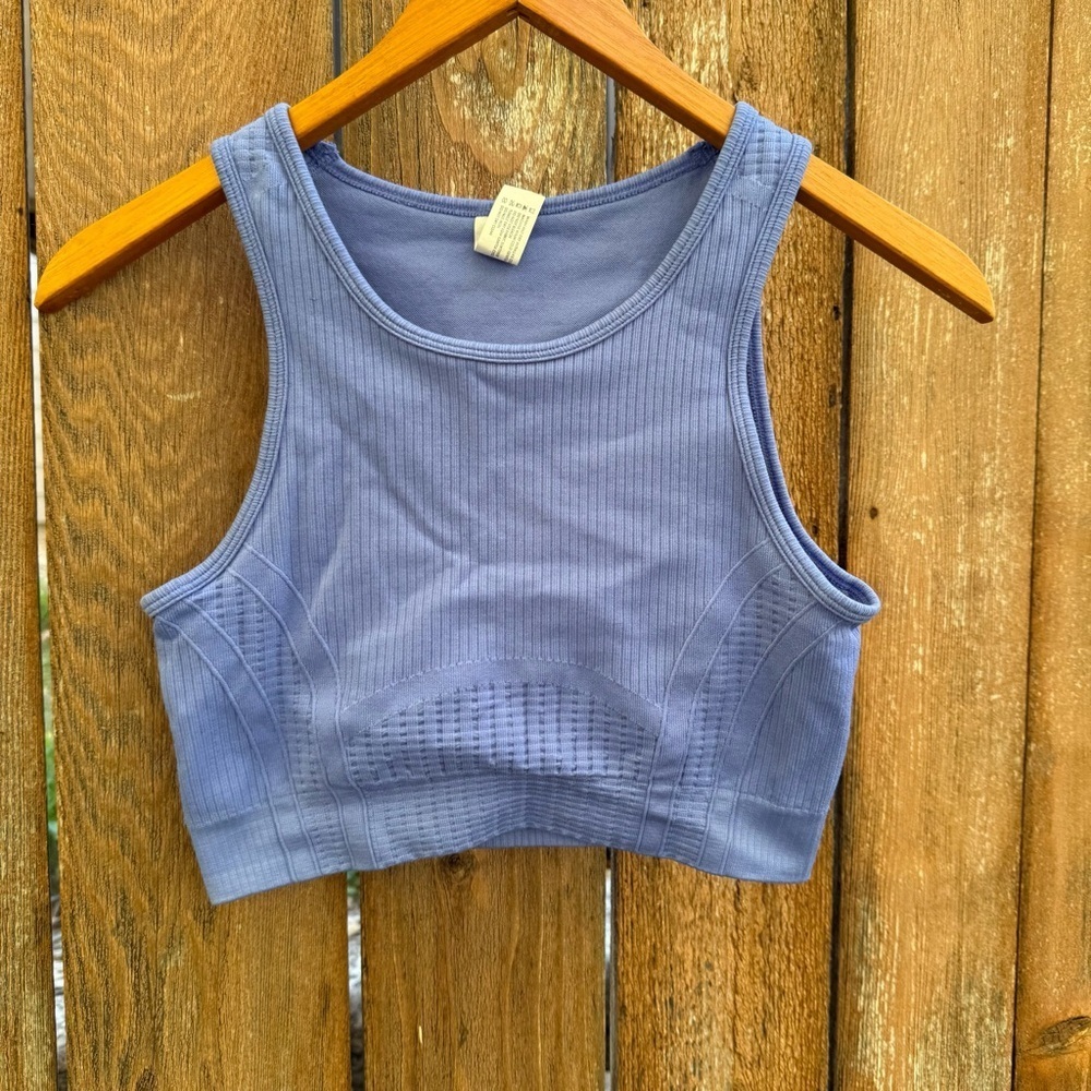 VELOCITY Women’s Blue Purple Lavender Sports Bra Crop Top Size Small